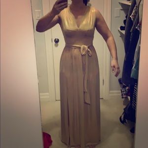 Gold long dress size s